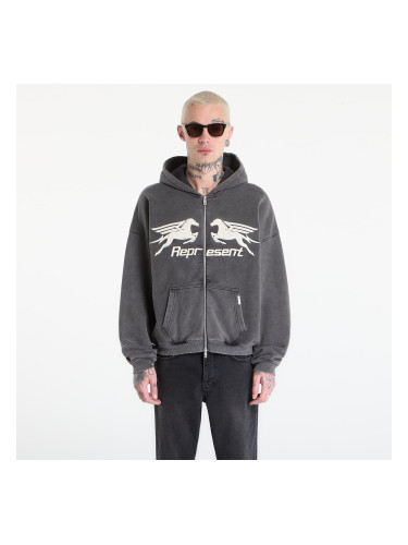 Суитшърт REPRESENT Pegasus Zip Through Hoodie UNISEX Vintage Grey S