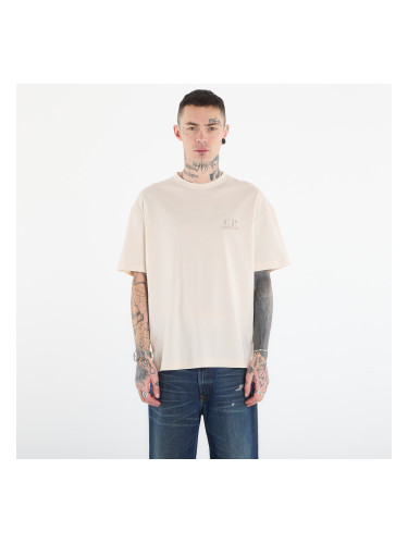 Тениска C.P. Company 30/1 Jersey Short Sleeve Logo T-Shir Frozen Dew/ White L