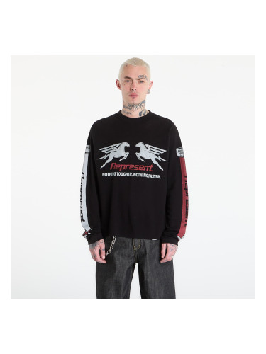Тениска REPRESENT Mesh Pegasus Long Sleeve T-Shirt UNISEX Jet Black M