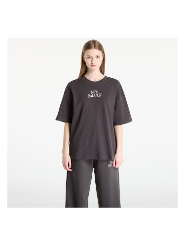 Тениска New Balance Linear Heritage Oversized T-Shirt Faded Black M