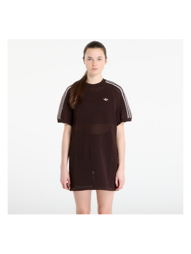Облекло adidas Knitted Crochet Dress Aurora Coffee M