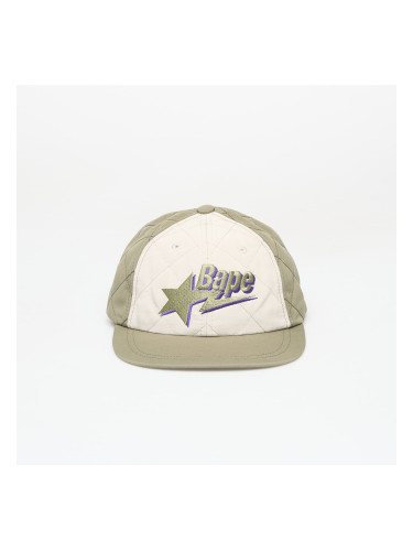 Шапка A BATHING APE Bape Sta Logo Quilting Cap Olive Drab Universal