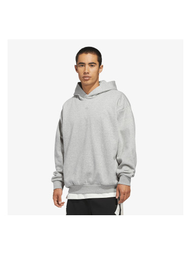Суитшърт adidas Basketball Fleece Hoodie (Gender Neutral) Medium Grey Heather XXL