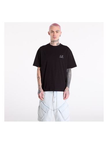 Тениска C.P. Company 30/1 Jersey Short Sleeve Logo T-Shir Black M