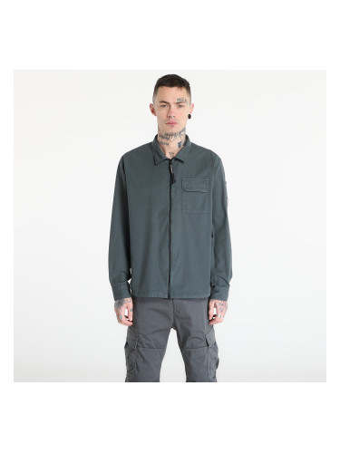 Риза C.P. Company Organic Gabardine Zipped Lens Overshirt Gunmetal Grey L