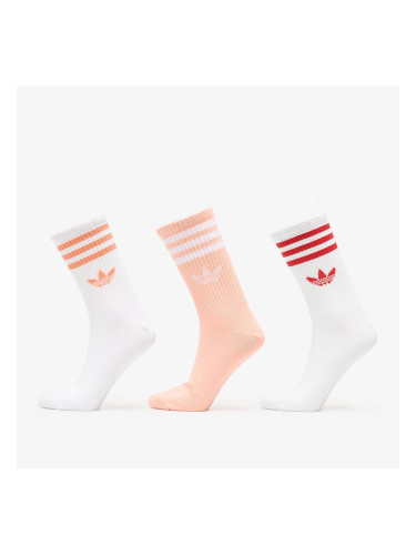 Чорапи adidas 3-Stripes Crew Socks 3 Pairs White/ / White M