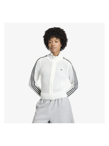 Суитшърт adidas Knitted Crochet Firebird Track Top Off White L