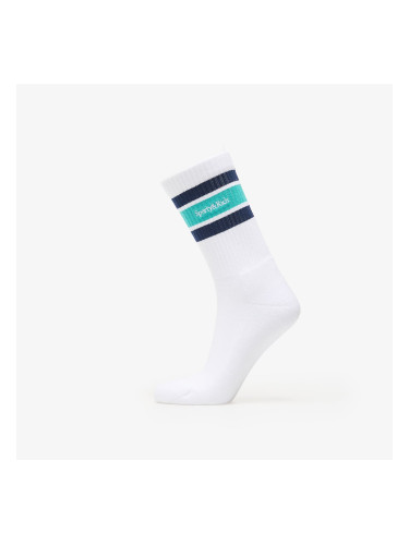 Чорапи Sporty & Rich Serif Logo Socks White/ Spring Green/ Light Navy Universal