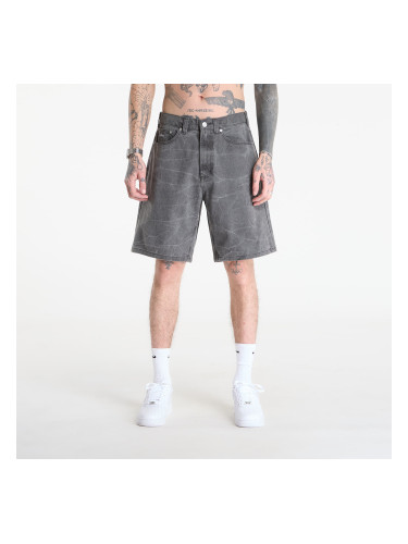 Къси панталони OBEY Bigwig Baggy Denim Short Black Wrinkle Wash W36