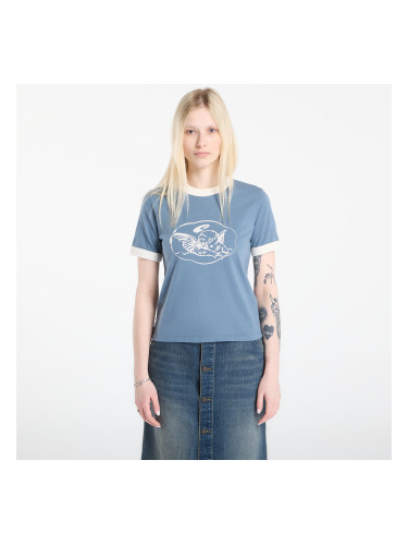Тениска Carhartt WIP W' S/S Reminiscing Ringer T-Shirt Velvet Blue L