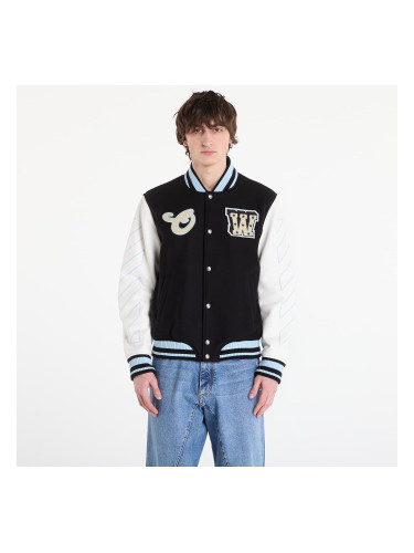 Яке Off-White Star Logo Lea Wool Varsity Jacket Black L