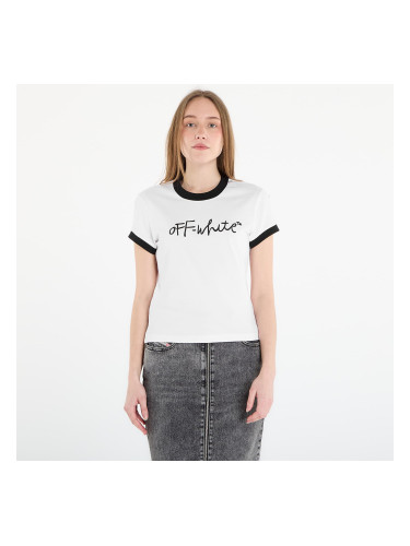 Тениска Off-White Embr Script Fitted Tee White L
