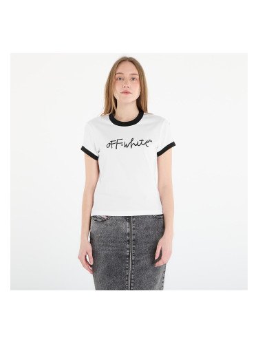 Тениска Off-White Embr Script Fitted Tee White S