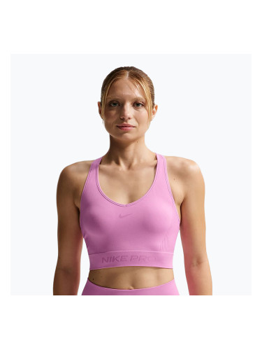 Тренировъчен топ Nike Pro Seamless Dri-Fit Cropped light magenta