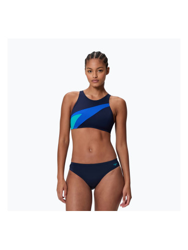 Дамски бански костюм от две части Speedo Hyperboom Butterfly Back peacoat/deep sapphire