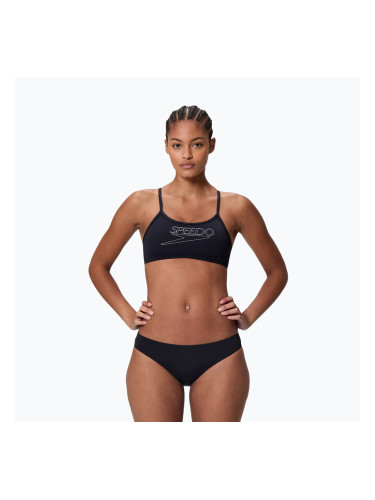 Дамски бански костюм от две части Speedo Endurance+ Logo Thin Strap anthracite