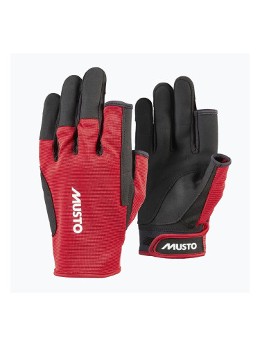 Musto Essential Sailing Long Finger 2.0 истински червени ръкавици за ветроходство
