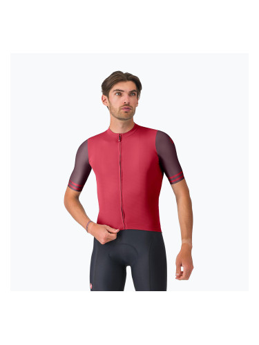 Мъжка тениска за колоездене Castelli Prologo Lite 2 rich red/bordeaux