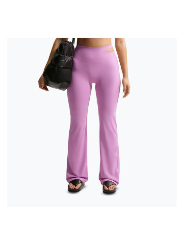 Дамски панталони за тренировка Nike Zenvy High-Waisted Flared light magenta/white