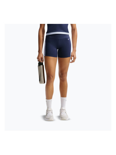 Дамски къси панталони/шорти Nike One High Waisted Biker 5" midnight navy/hydrogen blue/white