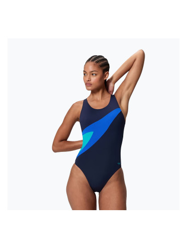 Дамски цял бански костюм Speedo Hyperboom Butterfly Back peacoat/deep sapphire