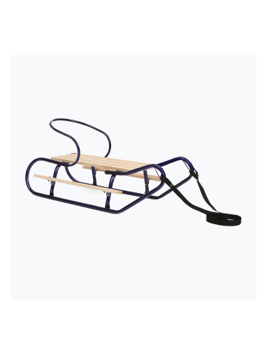 Метална шейна HUMBAKA с облегалка и подложки за крака navy blue