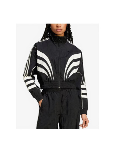 ADIDAS Atlanta Cut Line Loose Nylon Track Top Black