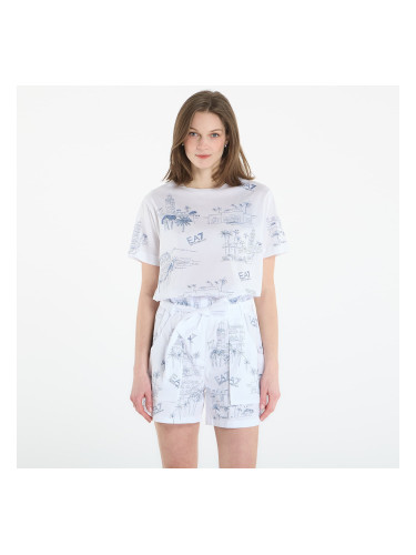 Тениска EA7 Emporio Armani Train Costa T-Shirt Fancy White Embro L