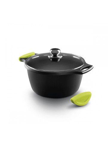 Касерола с Капак Castey F3 IO24 24CM Черен 1,8 L