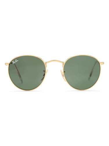 Ray-Ban Round Metal RB3447 001 - кръгла слънчеви очила, unisex, златни