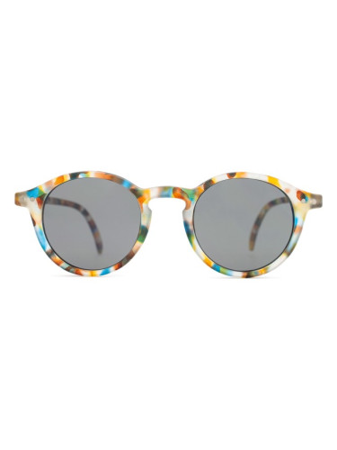 Izipizi Sun Junior #D Blue Tortoise (за възраст 5-10 години) - кръгла слънчеви очила, детски, кафяви