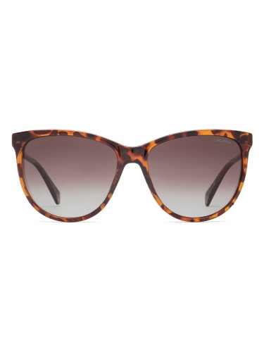 Polaroid PLD 4066 086/LA 57 - квадратна слънчеви очила, дамски, кафяви, поляризирани