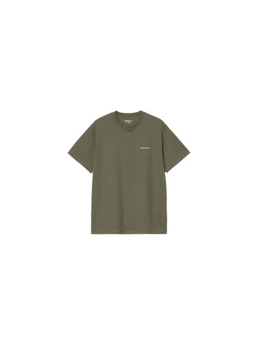 Carhartt WIP S/S Script Embroidery T-Shirt Green Мъже - Тениски Carhartt WIP - Зелен - I030435_3LU_XX-M - Size: M