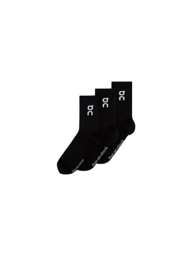 On Logo Sock High 3P Black Unisex - Чорапи On - Черен - 2UF10310553-L - Size: L