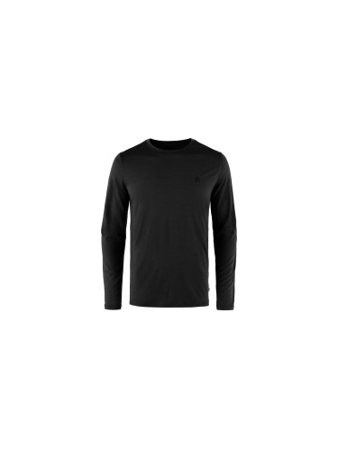 Fjällräven Abisko Wool LS M Black Мъже - Тениски Fjällräven - Черен - F87194-550-M - Size: M