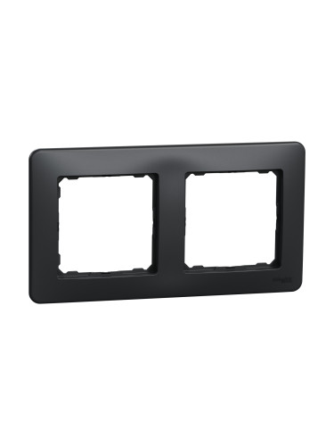 Двойна декоративна рамка, в цвят антрацит, от серия Sedna на Schneider Еlectric, SDD314802