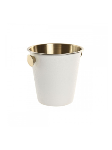 Шампанера Home ESPRIT Бял Златен Неръждаема стомана Алуминий Loft 24 x 24 x 22 cm