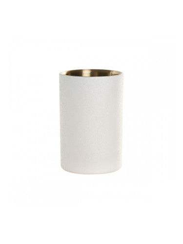 Охладител за Бутилки Home ESPRIT Бял Златен Неръждаема стомана Алуминий 12 x 12 x 18 cm