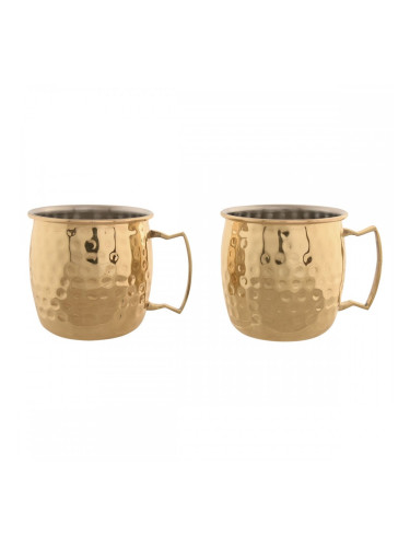 Комплект чаши 2 части Home ESPRIT Златен Loft 480 ml (2 броя)