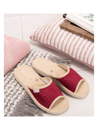 Дамски чехли Natural Style NS-116 червено-бежови