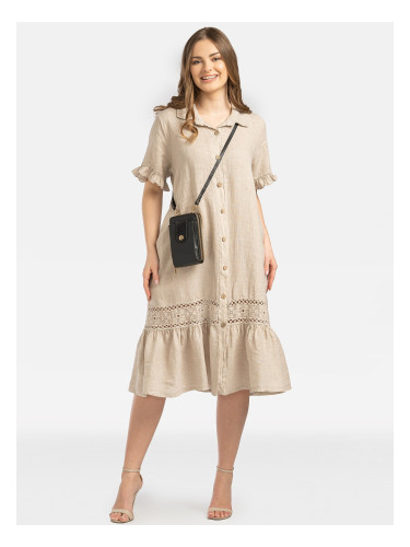 Лека ленена рокля с дантела