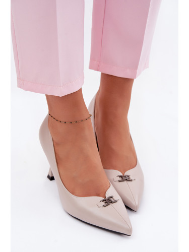 Боти Vinceza с декоративен детайл в светло сиво