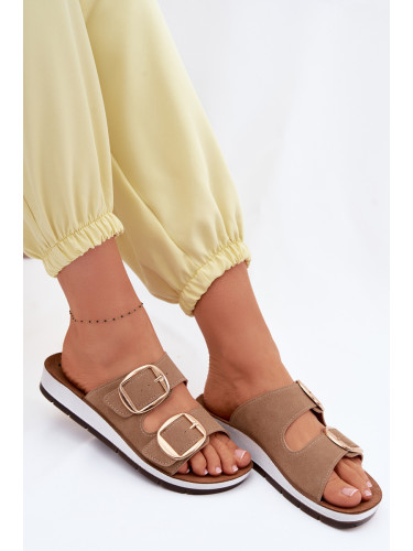 Дамски чехли с позлатени катарами Inblu