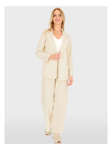 PERSO Дамско светлобежово яке от естествена материя