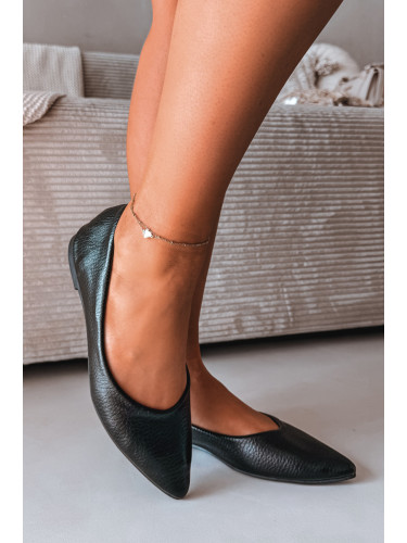 Boto черни балерини от еко кожа Nelisa