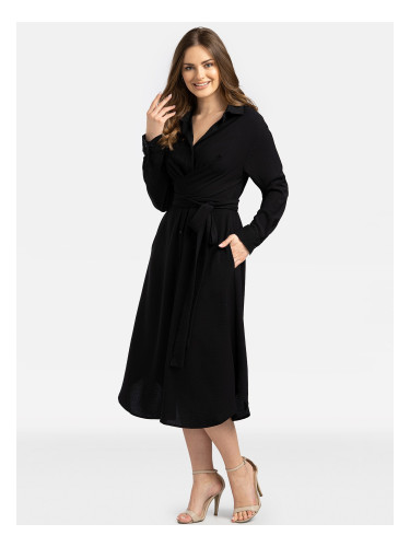 Дамска рокля-риза с връзки