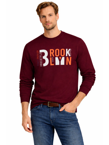 Пуловер - мъжки суитшърт бордо