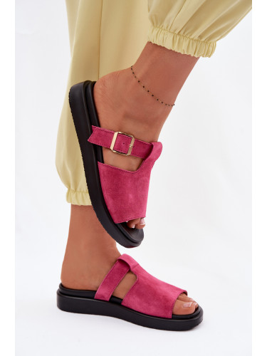 Дамски сандали на платформа Boto Suede с катарама