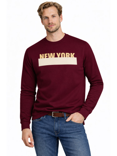 Пуловер с качулка 202176 Бордо