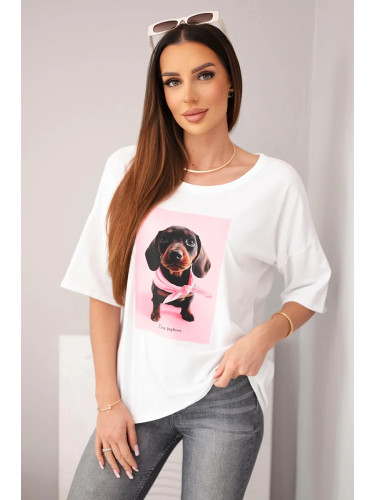 Тениска Kesi oversize "Мода за кучета"